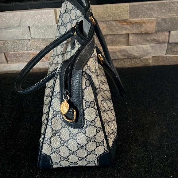 Gucci Boston vintage hand bag. Blue - Picture 5 of 7